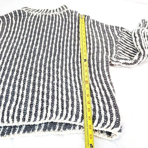 NEW! Cozy Handmade Weave Striped Sweater Large - Picture 10 of 12